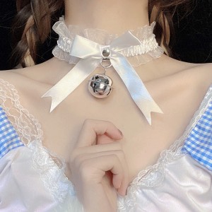 【情趣内衣】蕾丝蝴蝶结小铃铛项圈 佐卡莲/ZOCOA