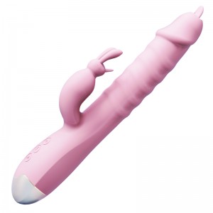 【女用器具】舌兔伸缩震动棒 虞姬