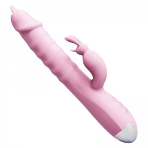 【女用器具】舌兔伸缩震动棒 虞姬