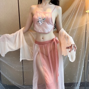 【情趣内衣】古风汉服刺绣肚兜套装 佐卡莲/ZOCOA