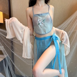【情趣内衣】古风汉服刺绣肚兜套装 佐卡莲/ZOCOA