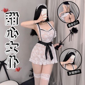 【情趣内衣】性感蕾丝女仆睡裙 佐卡莲/ZOCOA